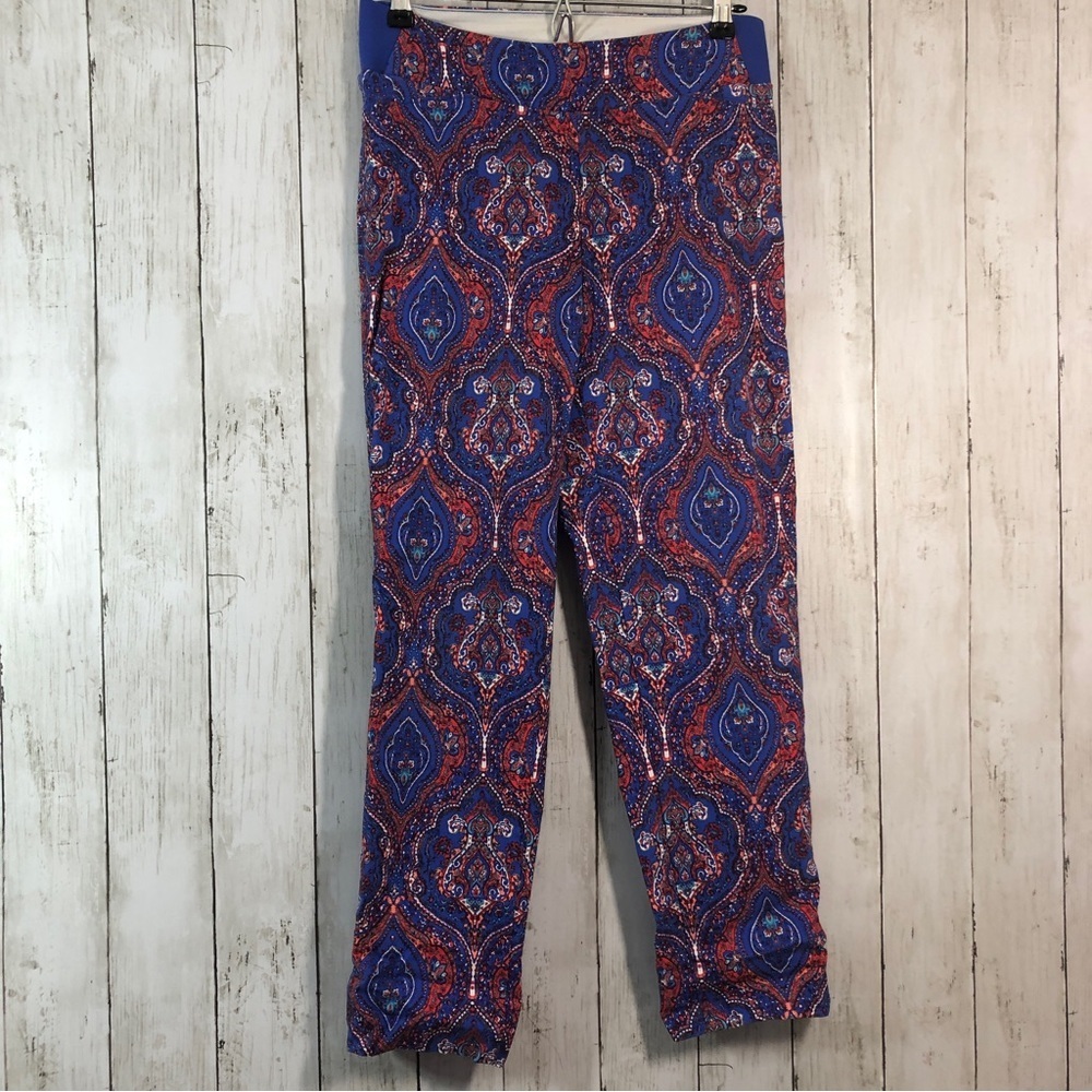 Investments Paisley Print Crop/Ankle Stretch Pants 6